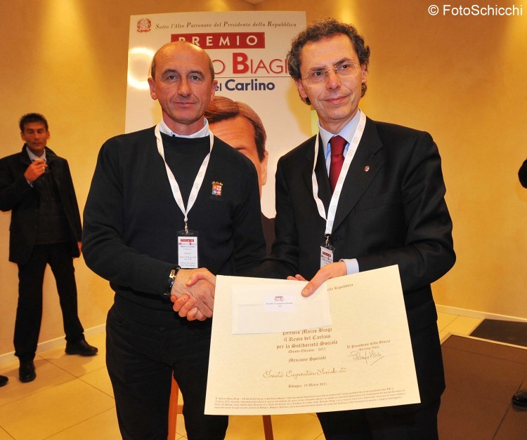 Con Flavio Venturi, presidente della Societ Cooperativa Sociale IT2 di San lazzaro.