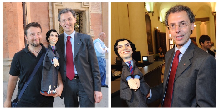 Il burattinaio Riccardo Pazzaglia ha creato il burattino del Cev