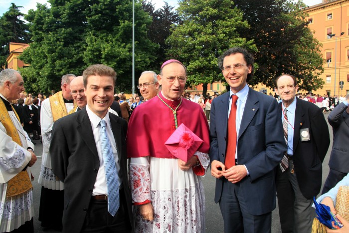 De Maria neo segretario DS con il Vescovo Vecchi maggio 2006