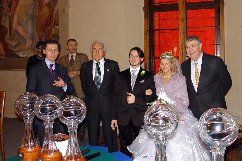 In sala Farnese durante la festa del basket con Gamba e Lombardi